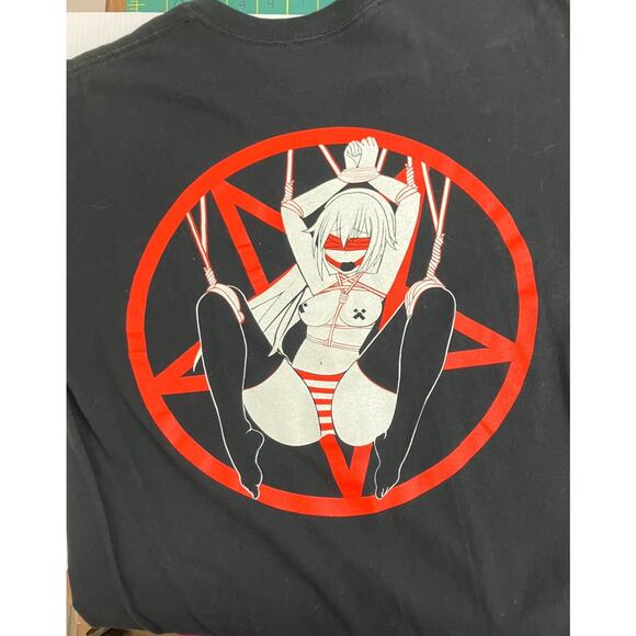 Four Eyes Anime/Hentai Rope Bondage Girl Size M T-shirt AAA2745 - Picture 2 of 3